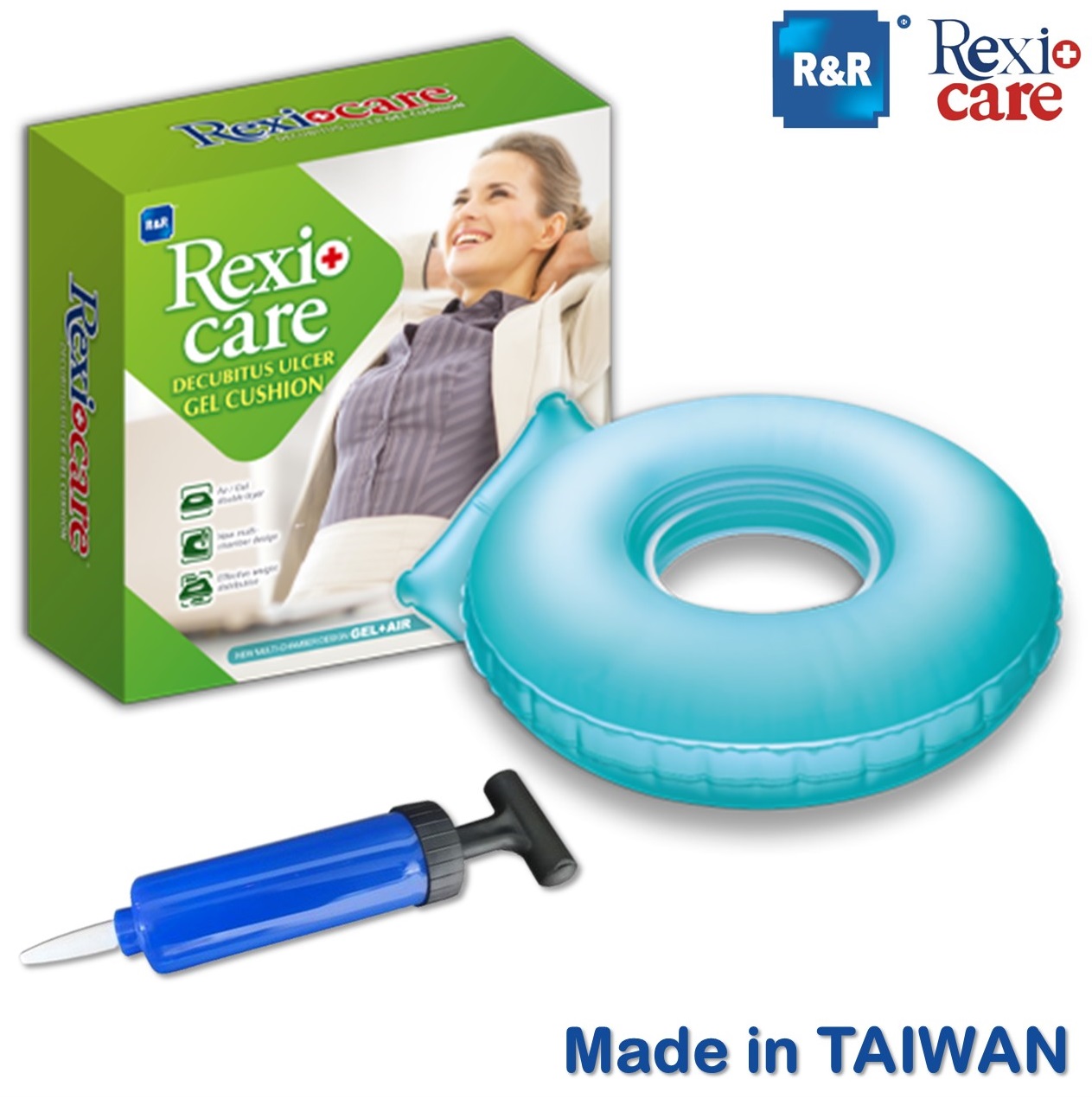 Medical Cushion Ulcer Gel Air Ring Cushion with Air Blower