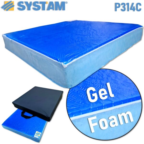 Bedsore Cushion | Pressure Sore Cushion | Pressure Relief Cushions | Medical Cushion for Chair and Wheelchair | Mixte Cushion (Gel + Foam) | for Medium Risk Patient | Premium Quality | Made in France | 40 x 40 x 6 cm | SYSTAM P314C Bedsore Cushion | Pressure Sore Cushion | Pressure Relief Cushions | Medical Cushion for Chair and Wheelchair | Mixte Cushion (Gel + Foam) | for Medium Risk Patient | Premium Quality | Made in France | 40 x 40 x 6 cm | SYSTAM P314C