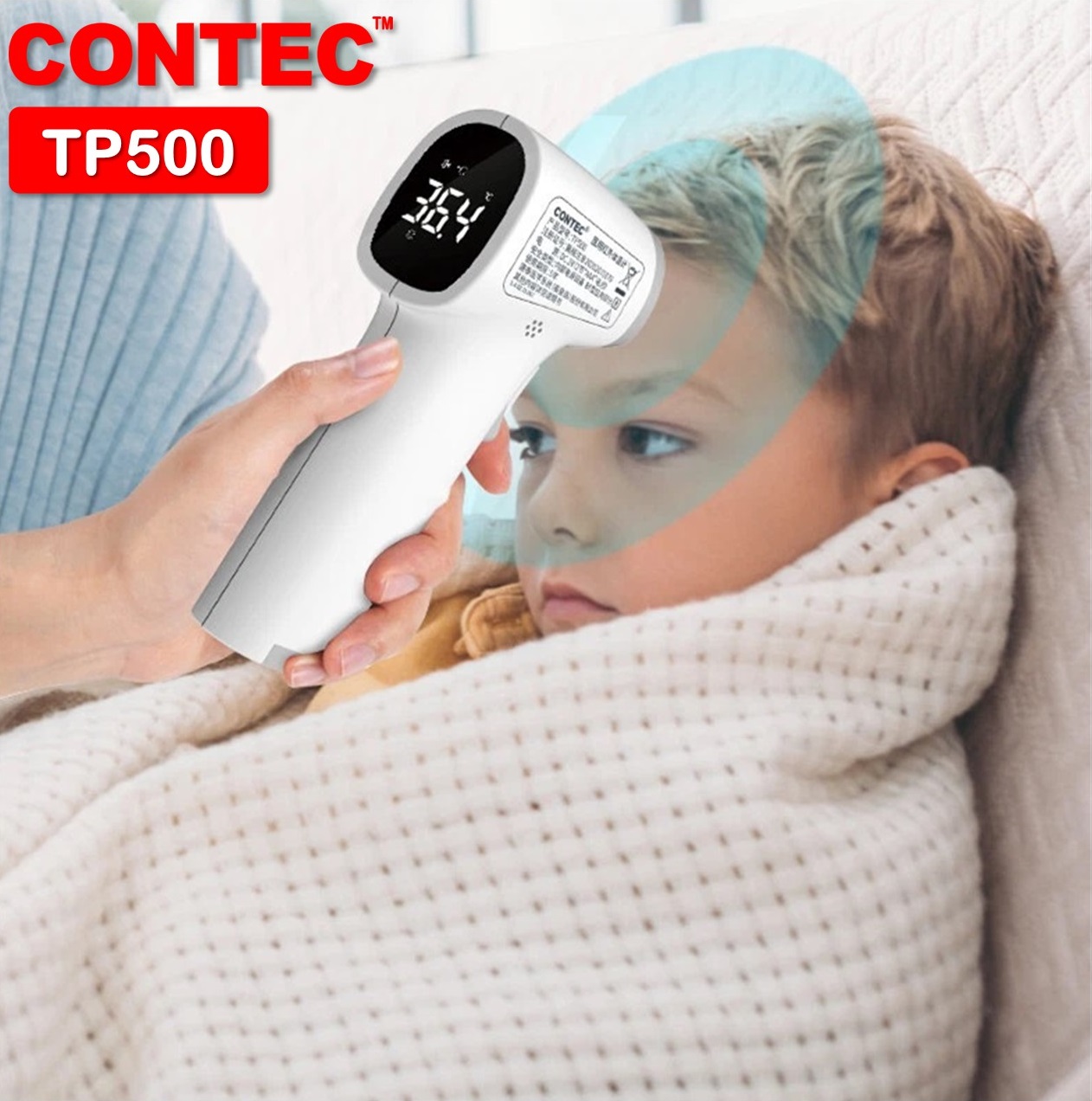 جهاز قياس درجة الحرارة بدون تلامس (LED) من خلال الجبين No Contact Thermometer Contec TP500 3