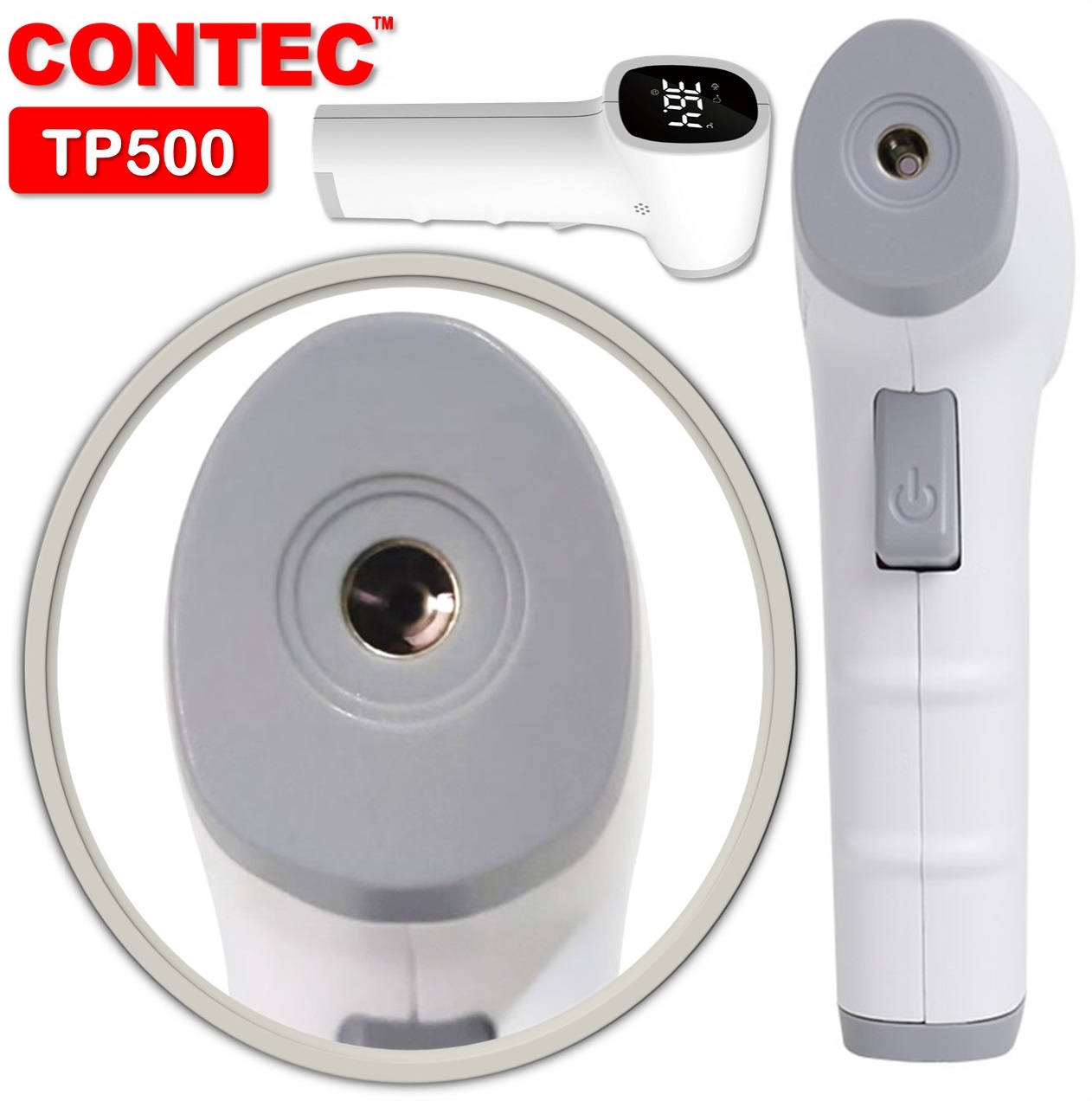 جهاز قياس درجة الحرارة بدون تلامس (LED) من خلال الجبين No Contact Thermometer Contec TP500 4