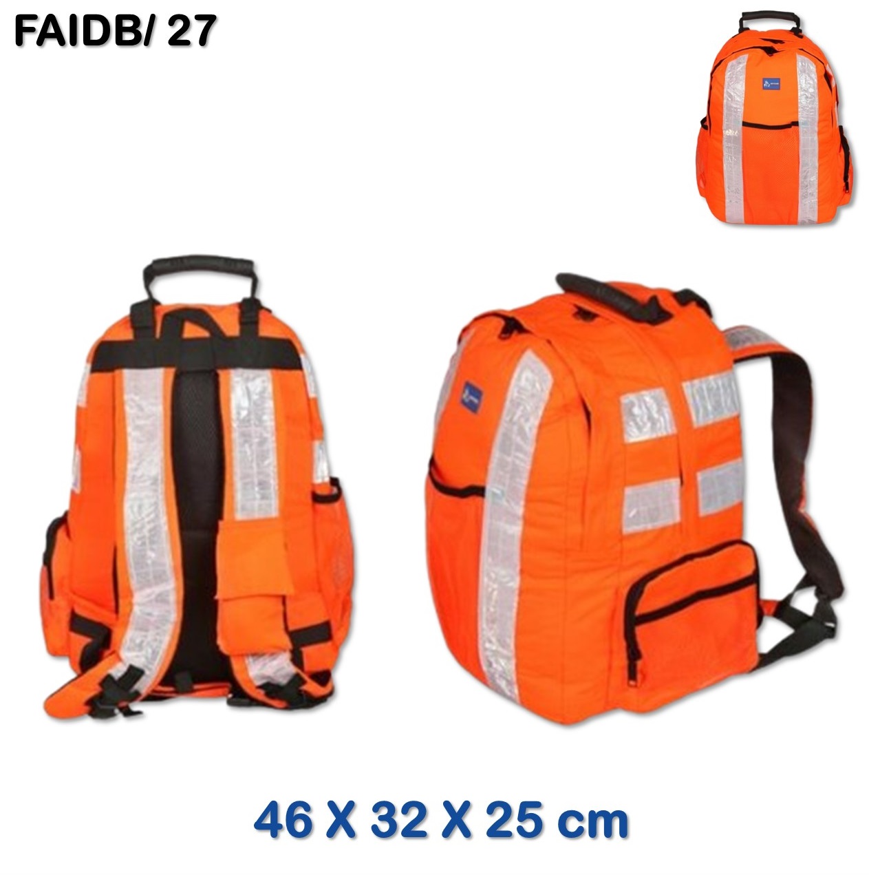 حقيبة ظهر للإسعافات الأولية 46 × 32 × 25 سم First Aid Back Bag bodygaurd work wear Back Bag FAIDB27 2