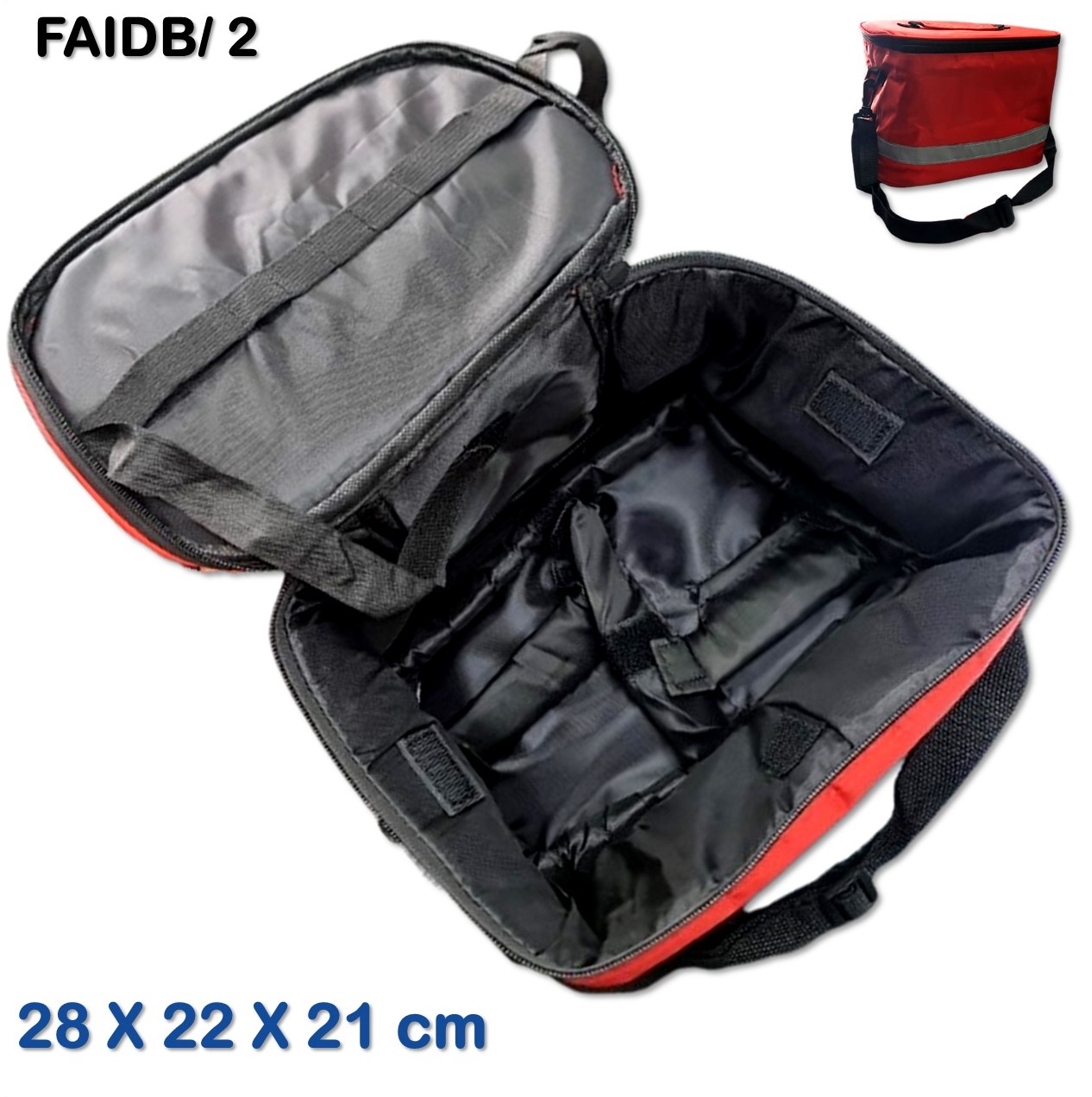 صندوق الاسعافات الاولية قماش 28 × 22 × 21 سم First Aid Box Fabric 28 X 22 X 21 cm FAIDB2 2