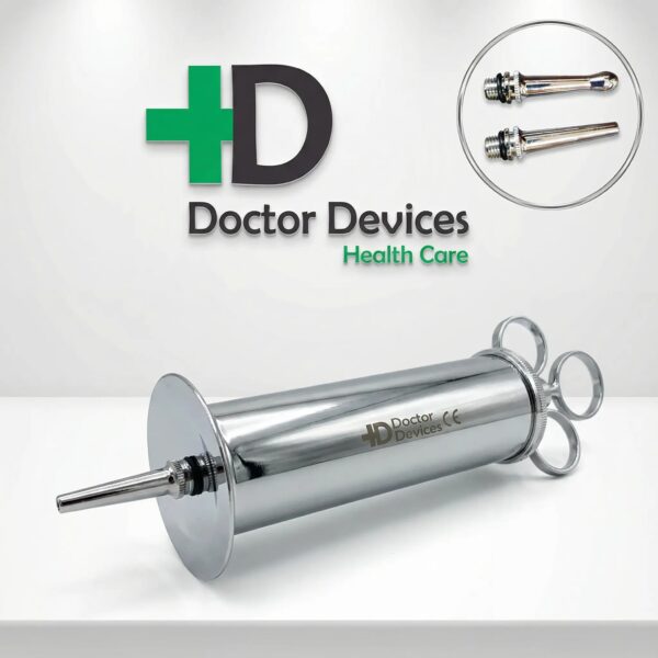 محقنة الأذن | محقنة إزالة شمع الأذن | Ear Syringe | Ear Wax Removal Syringe | 4 OZ | with 2 Nosal & 1 Plate | Made in Pakistan | Doctor Devices ESW2N1P