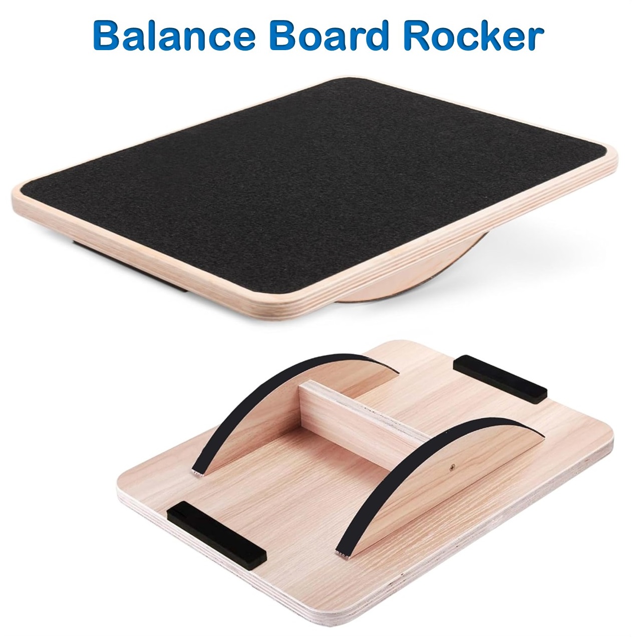 لوح التوازن الهزاز خشبي Balance Board Rocker