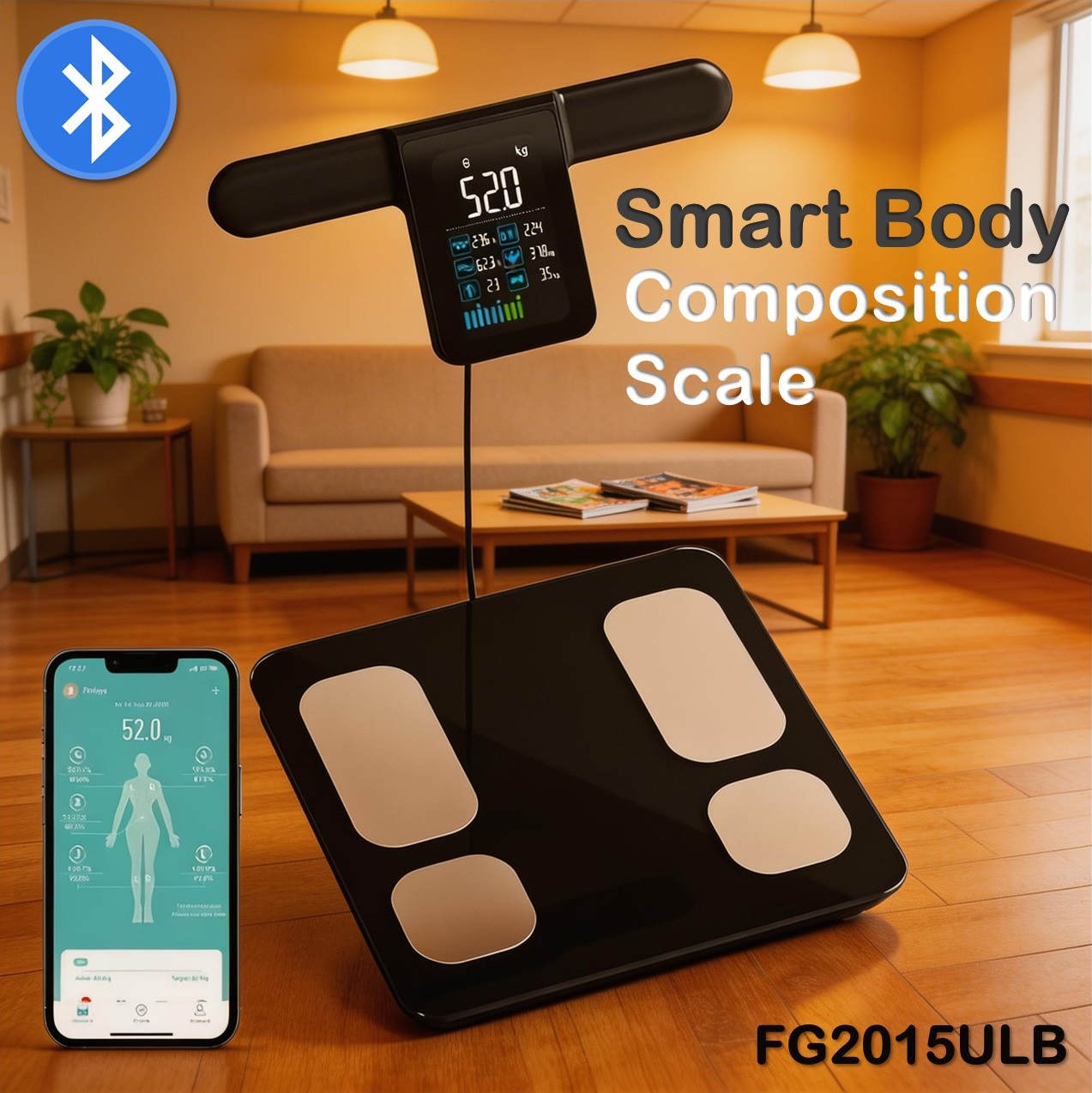 ميزان ذكي لقياس تكوين الجسم Professional Smart Body Composition Scale 180 kg FG2015ULB SBCS 000