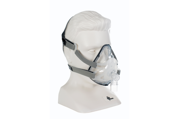 قناع الوجه الكامل CPAP / BiPAP | ماسك جهاز سيباب/ بايباب | أقصى درجات الراحة | قناع وجه كامل مع غطاء للرأس | مع حشوة سيليكون ناعمة للغاية | إطار خفيف الوزن | CPAP / BiPAP Full Face Mask | BMC iVolve F1A Full Face Mask with Headgear | BMC iVolve F1A Full F