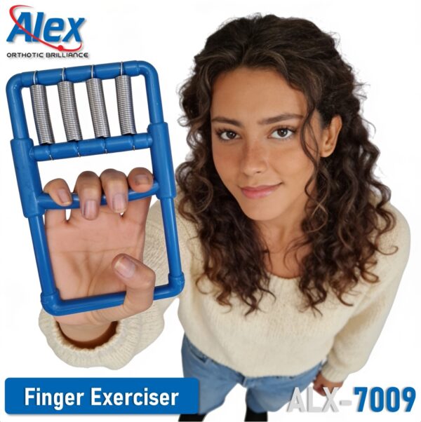 Finger Exerciser | Hand & Finger Exerciser | 4-Springs | Universal | For Men & Women | Made in India | Alex | ALX-7009