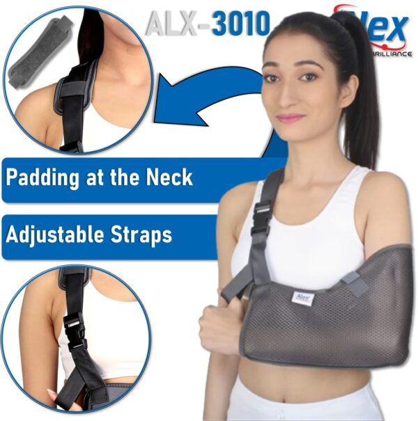 Arm Sling Pouch | Perforated | Adjustable Shoulder & Forearm Support for Injury Recovery, Fractures & Post-Cast Immobilization | Made in India | Alex | ALX-3010 Arm Sling Pouch | Perforated | Adjustable Shoulder & Forearm Support for Injury Recovery, Fractures & Post-Cast Immobilization | Made in India | Alex | ALX-3010