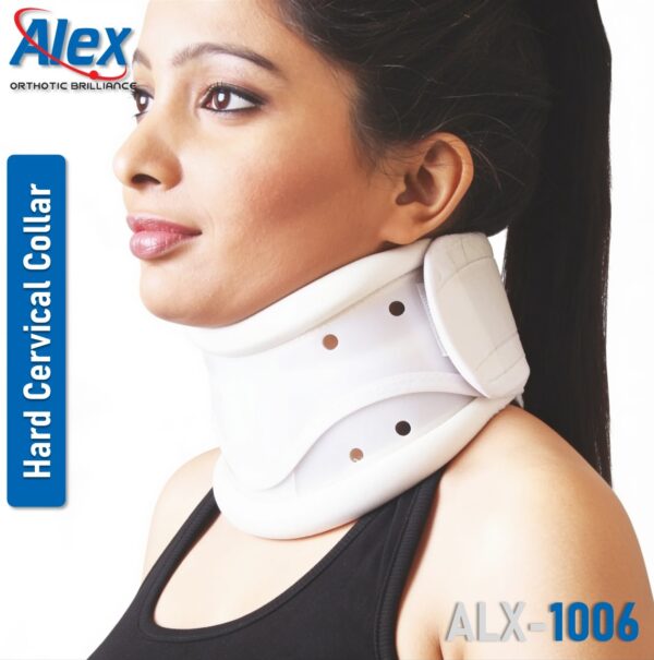 Hard Cervical Collar | Adjustable Height | Edge Padding | Mild Cervical Spondylosis | For Men & Women | Made in India | Alex | ALX-1006