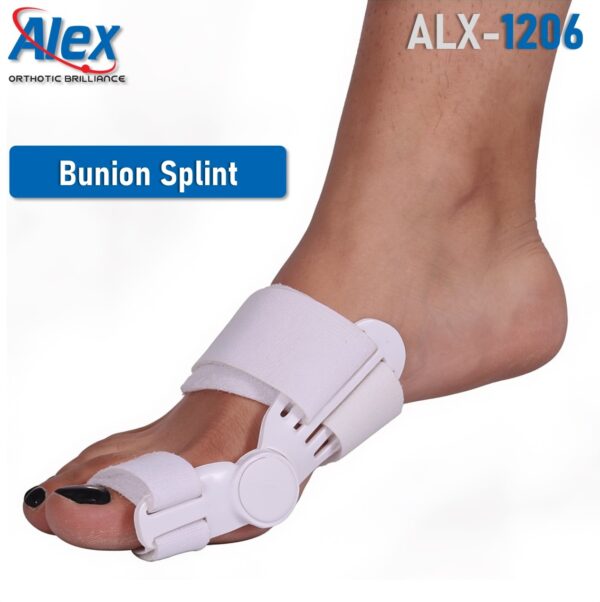 Hallux Valgus Corrector with Joint | Bunion Splint | Universal | Adjustable Toe Alignment Brace for Bunions & Hallux Valgus | Pain Relief Foot Support | Post-Surgery Recovery Orthopedic Corrector | For Men & Women | Made in India | Alex | ALX-1206