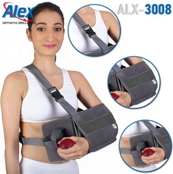 Shoulder Abduction Pillow | Shoulder Abduction Pouch | 10º or 15º Abduction Degree | Adjustable Shoulder Strap | Waist Strap | Made in India | Alex | ALX-3008