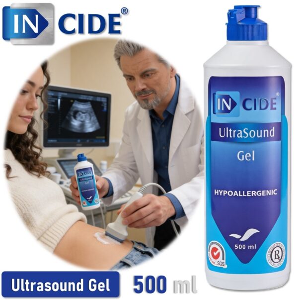 جل التراساوند | جل الموجات فوق الصوتية | مضاد للحساسية | 500 مل | Ultrasound Gel | Hypoallergenic | 500 ml | IN CIDE | U G I-500ML